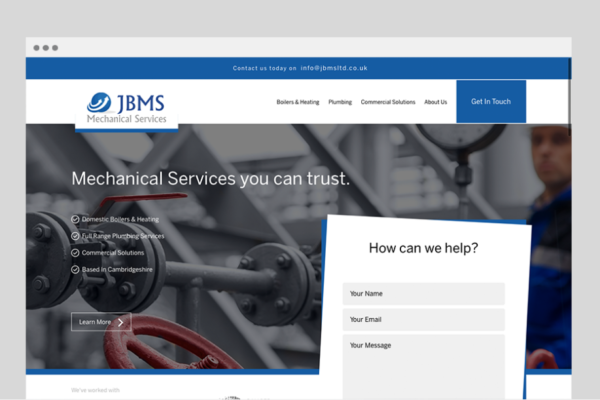 jbms website desktop design
