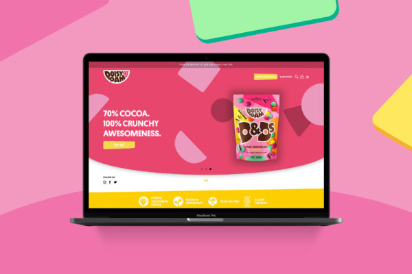 doisy & dam website desktop design